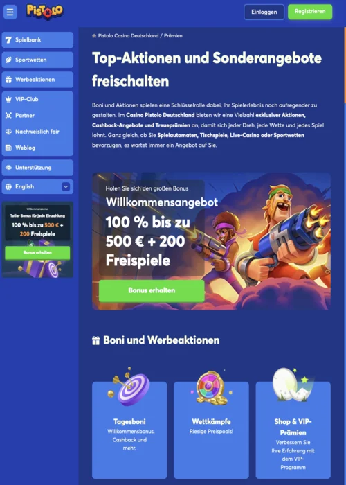 Login Pistolo Casino