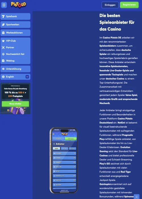 Mobile Pistolo Casino